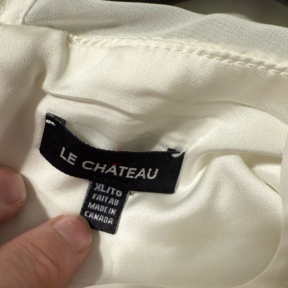 Cream Mini Party Dress from Le Chateau, Size XL (fits L) - Picture 2 of 2